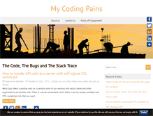 Tablet Screenshot of mycodingpains.com